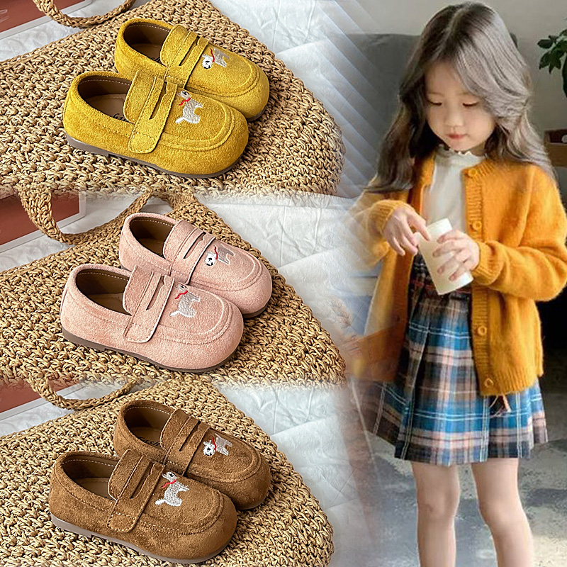 女童绒面春秋极简风休闲风小女孩皮鞋秋冬女宝宝鞋婴儿鞋中小童