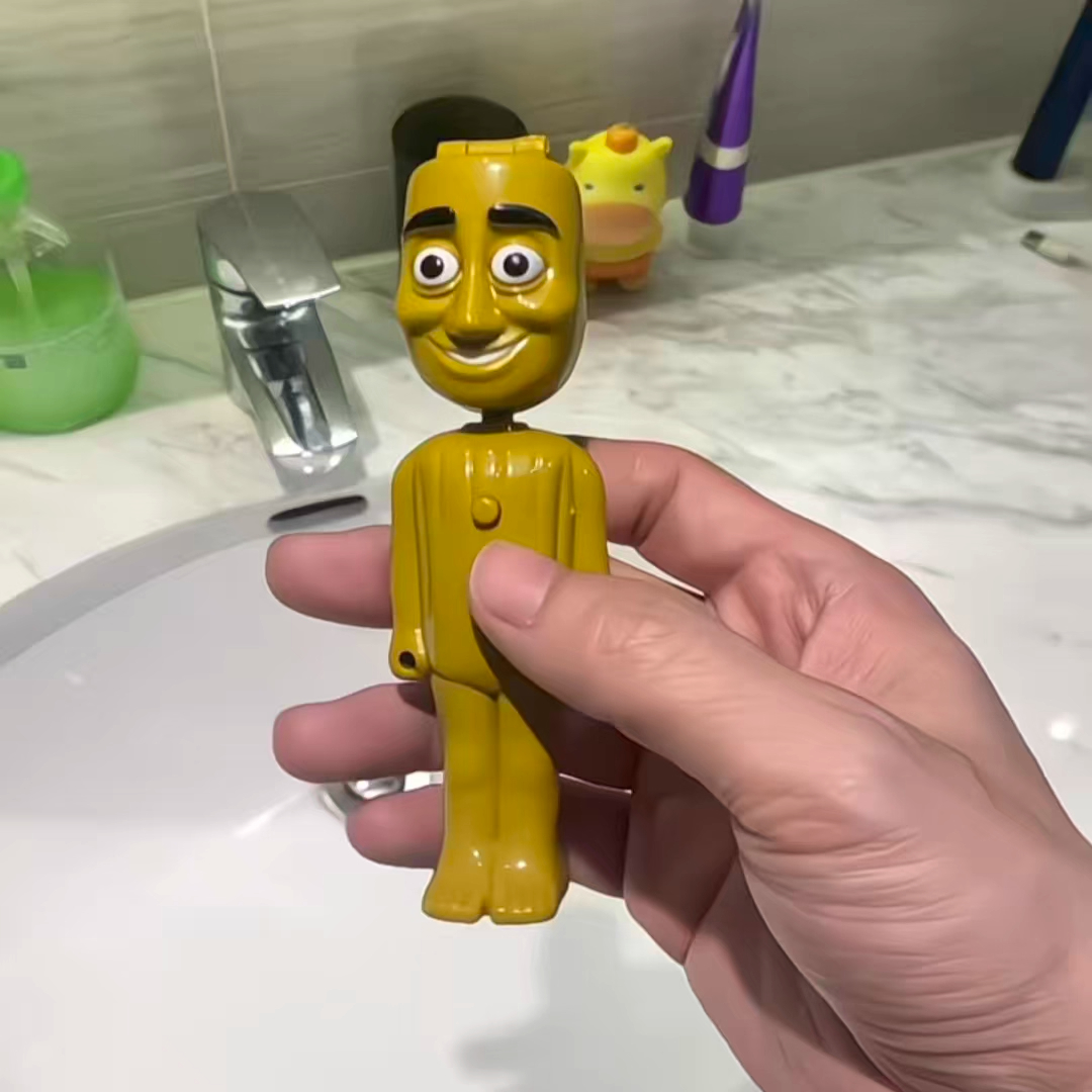 木棍人牙刷新款海外山海经通通通可伸缩弹跳玩具创意整蛊小玩具