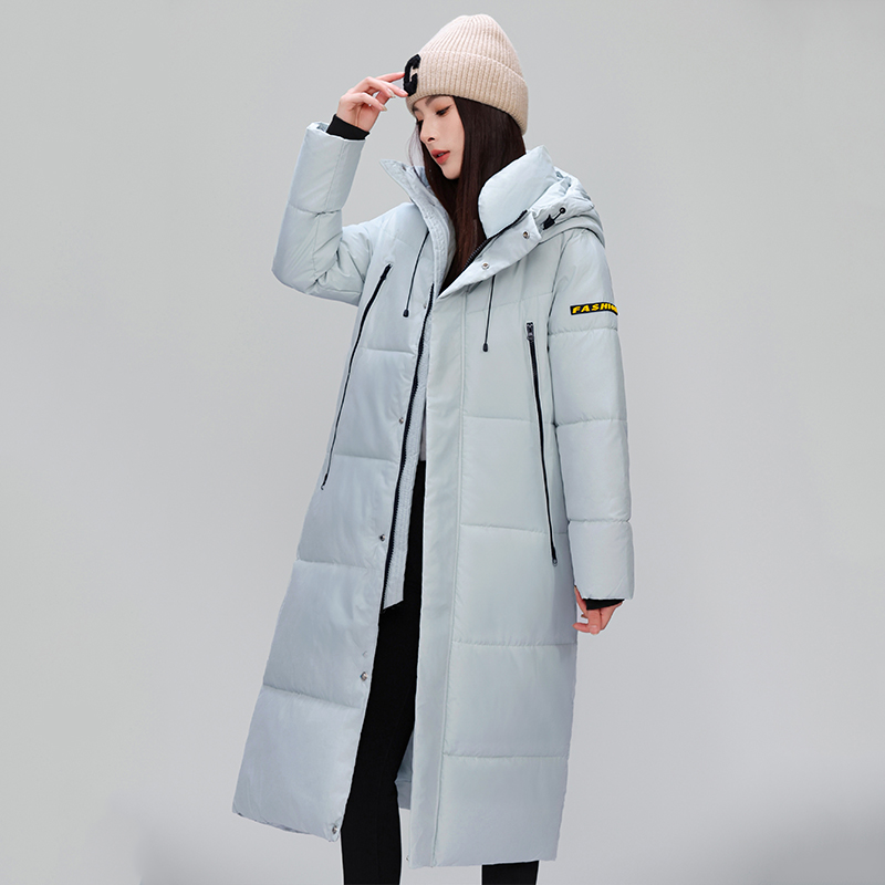 （现货+运费险）高品质韩版休闲棉服加厚过膝显瘦保暖长款棉衣女