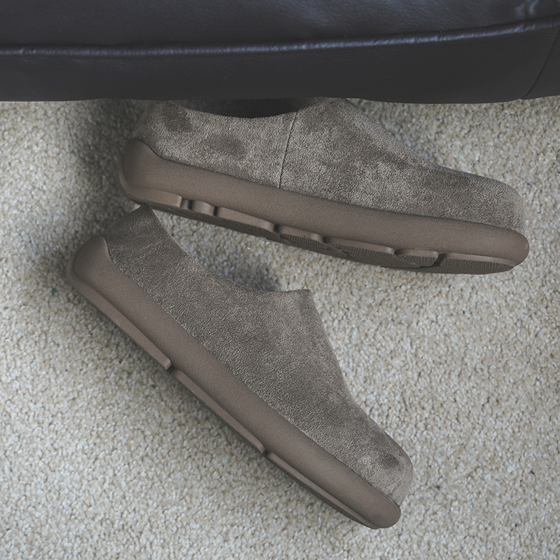 情侣懒人豆豆鞋英伦半包勃肯鞋春季新款套脚软底一脚蹬懒人拖鞋男