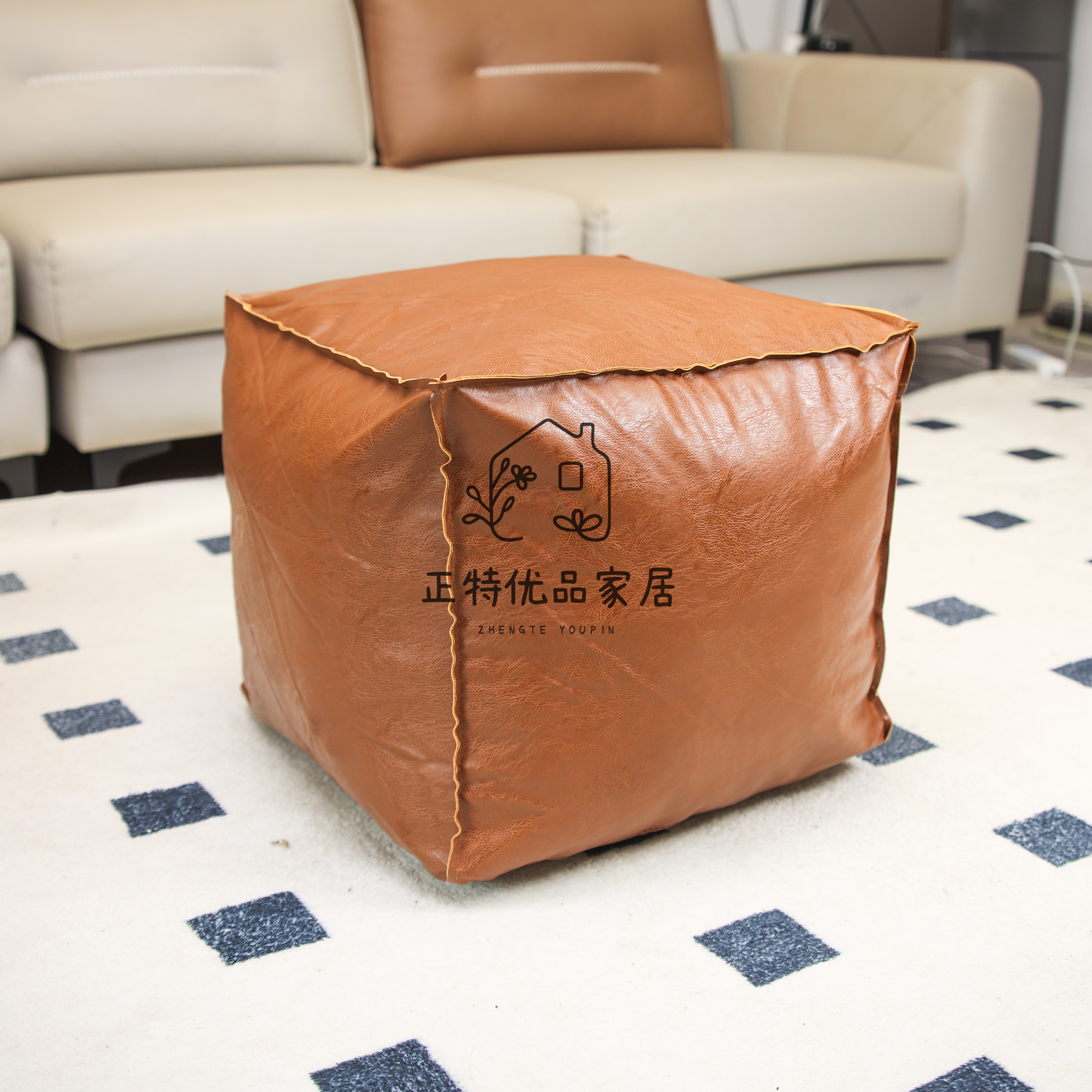 坐墩二合一客厅家用坐墩创意收纳箱蒲团衣物家庭日用必备品百货