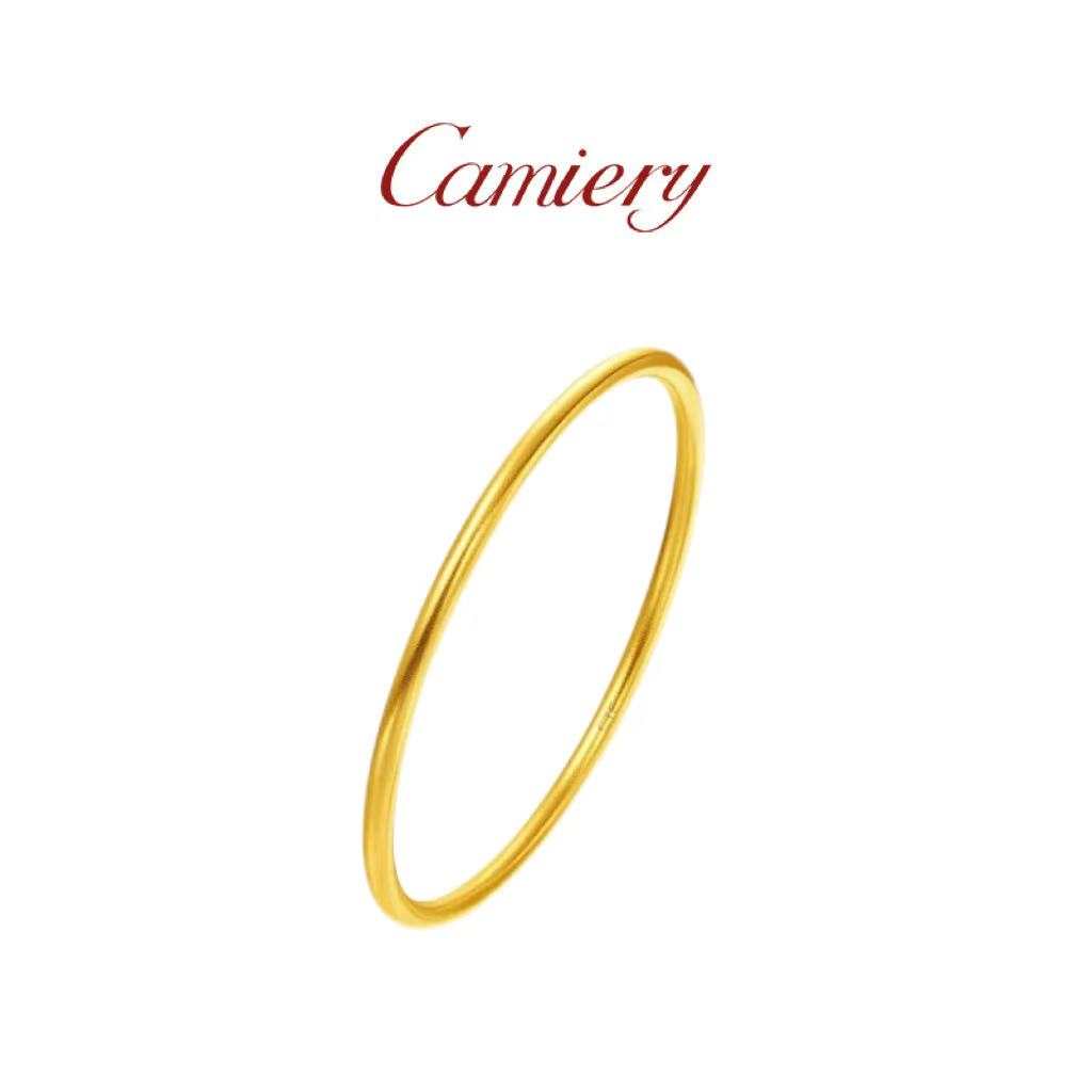 CAMIERY/卡美瑞 新中式莲花卡4素圈经典手镯简约Ning