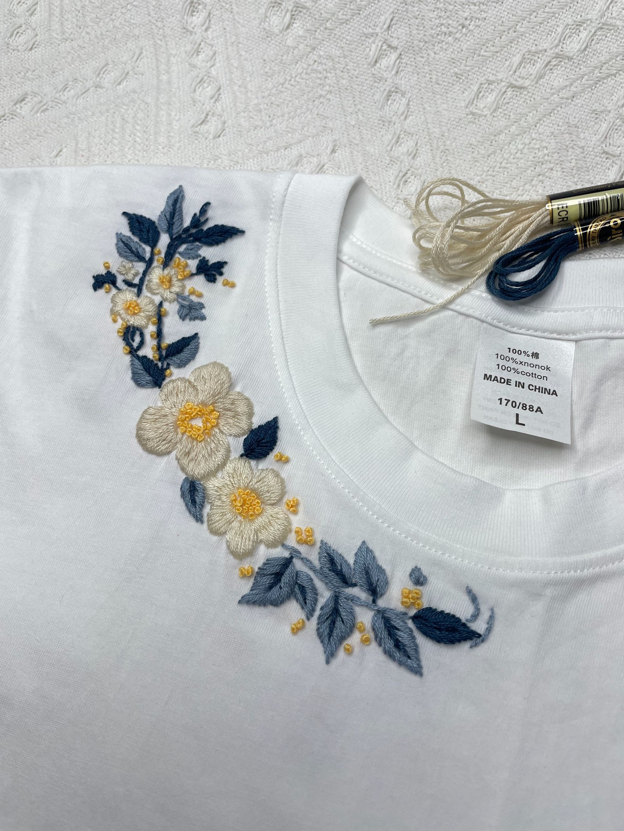 【香雪海】刺绣diy领花图案水溶布贴纸衣服毛衣领口边绣花材料