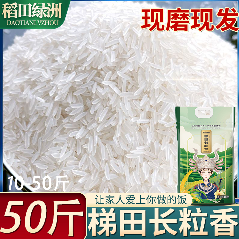 2025年新米梯田长粒香米50斤/20斤/10斤农家香米晚稻软糯米长新鲜