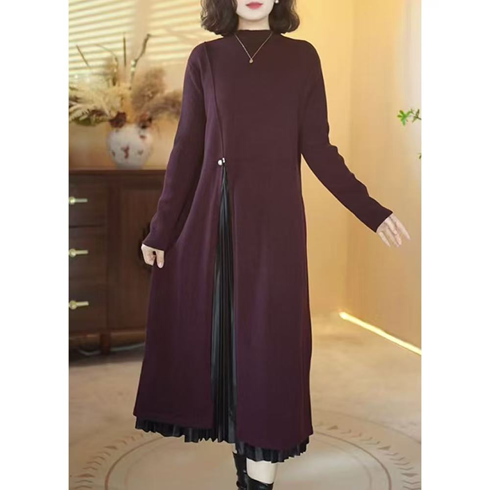 【X476】2025新款山羊绒时尚百搭宽松针织连衣裙