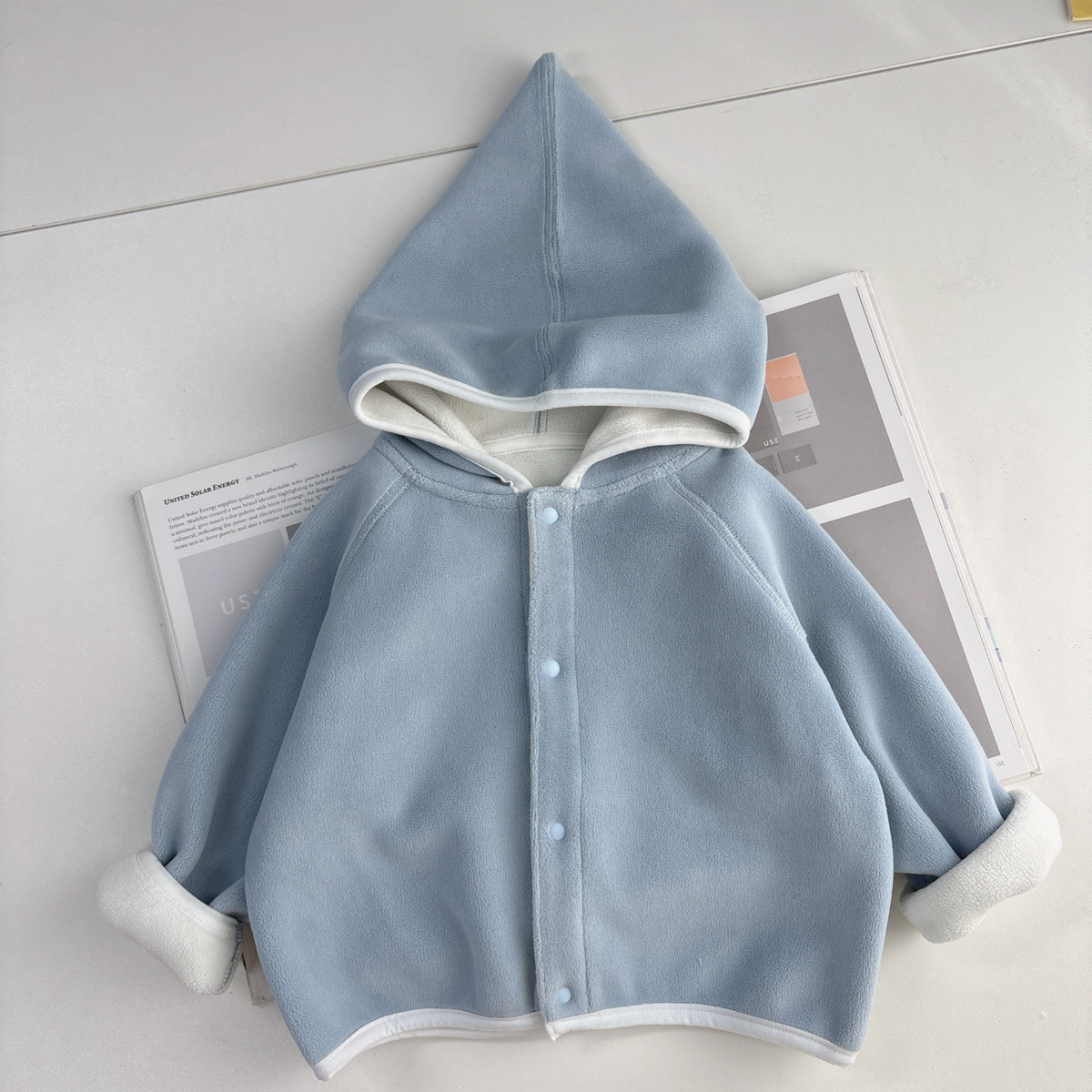 【柏莉绒双面外套 小洛妈咪】宝宝保暖上衣儿童外套女童洋气衣I16