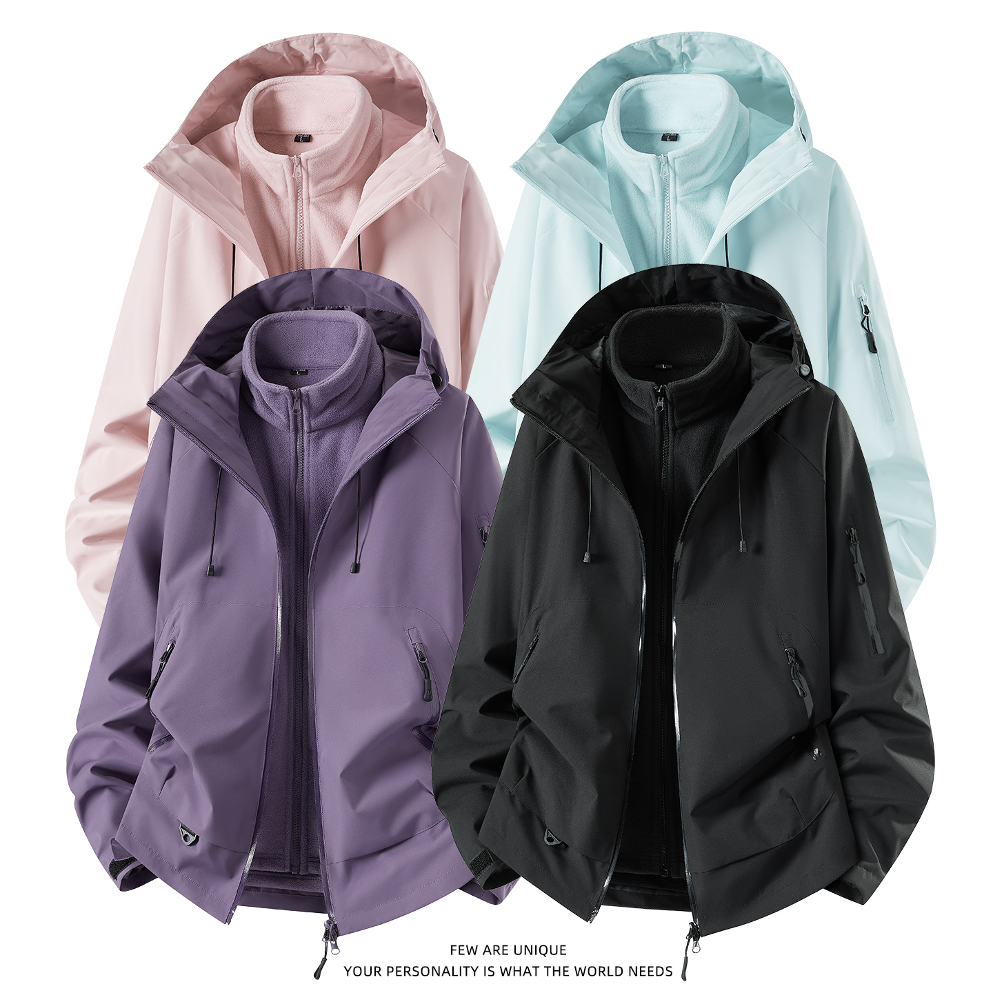 玛斯柏户外防泼水三合一冲锋外套男士春秋季新款机能工装夹克上衣