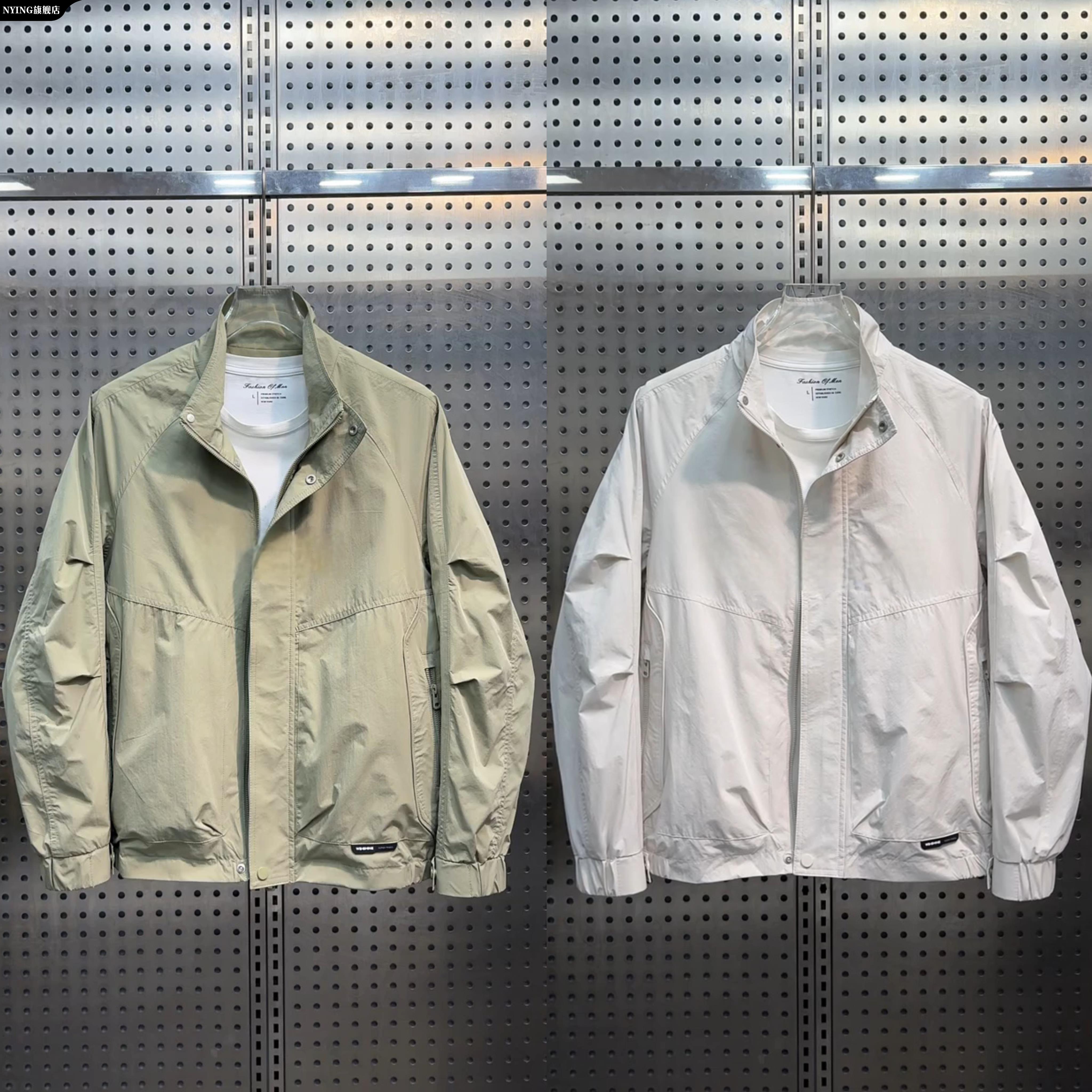 NYING2025春季简约高档立领夹克外套男潮流时尚设计感百搭防风女