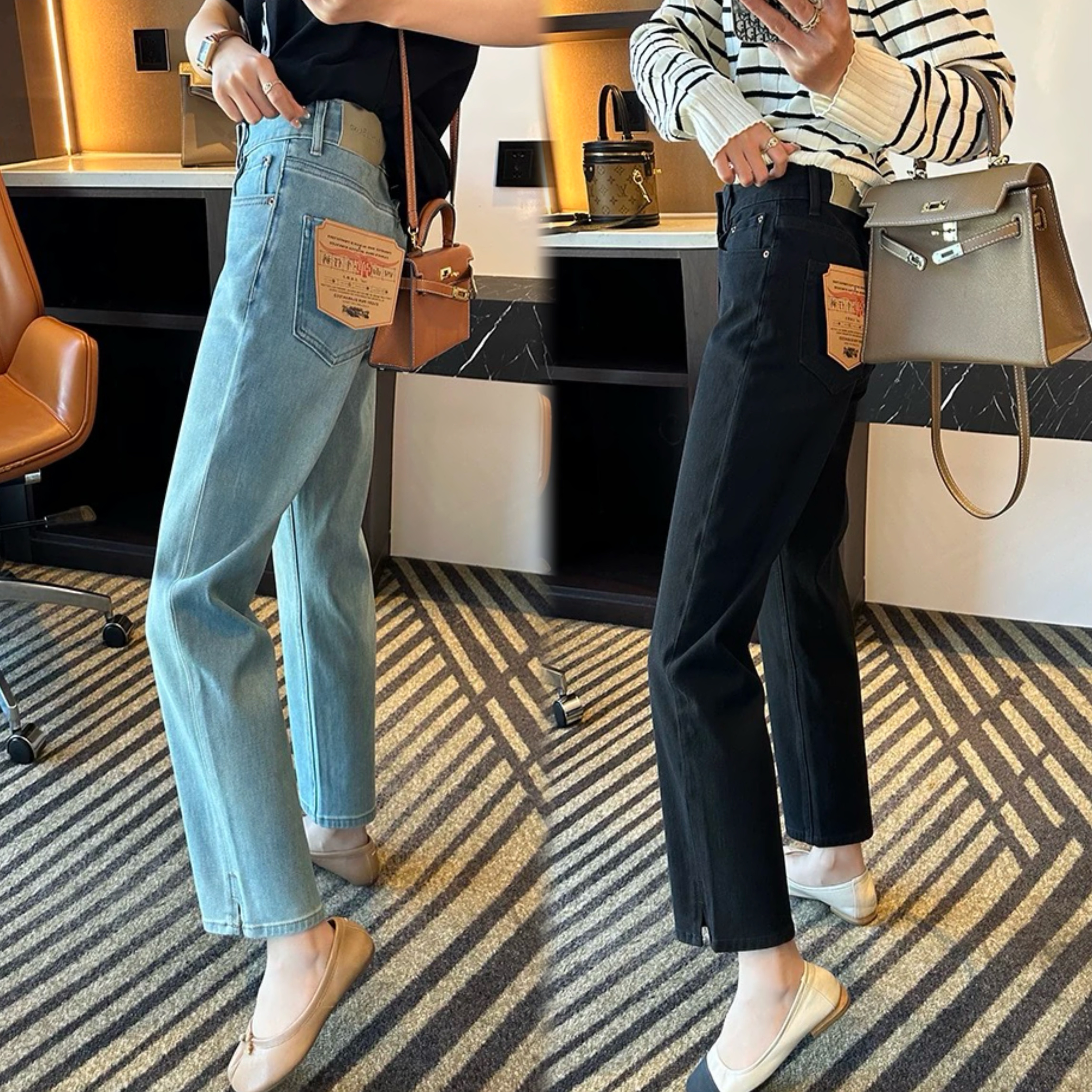 直直腿！版型巨好~四面弹莱赛尔天丝牛仔裤女夏2025高腰显瘦直筒裤