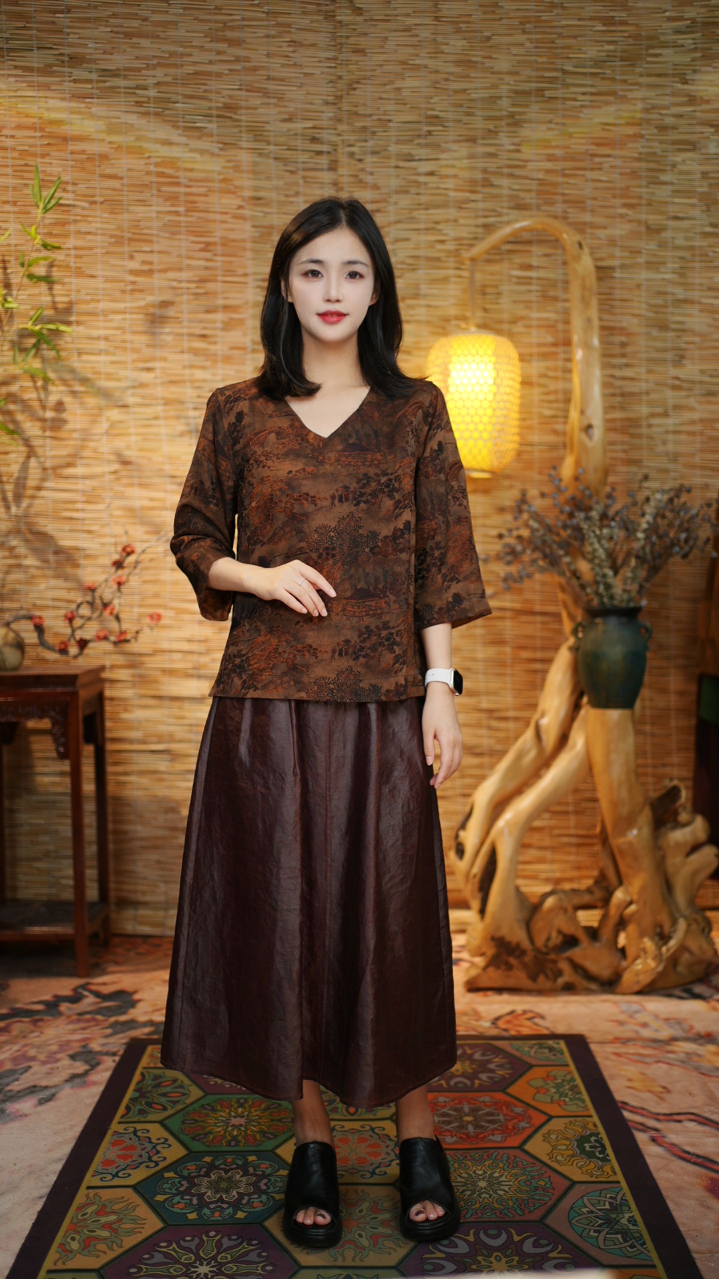 【清明上河图】复古提花国风新中式短款锦鲤上衣239-清明上河图