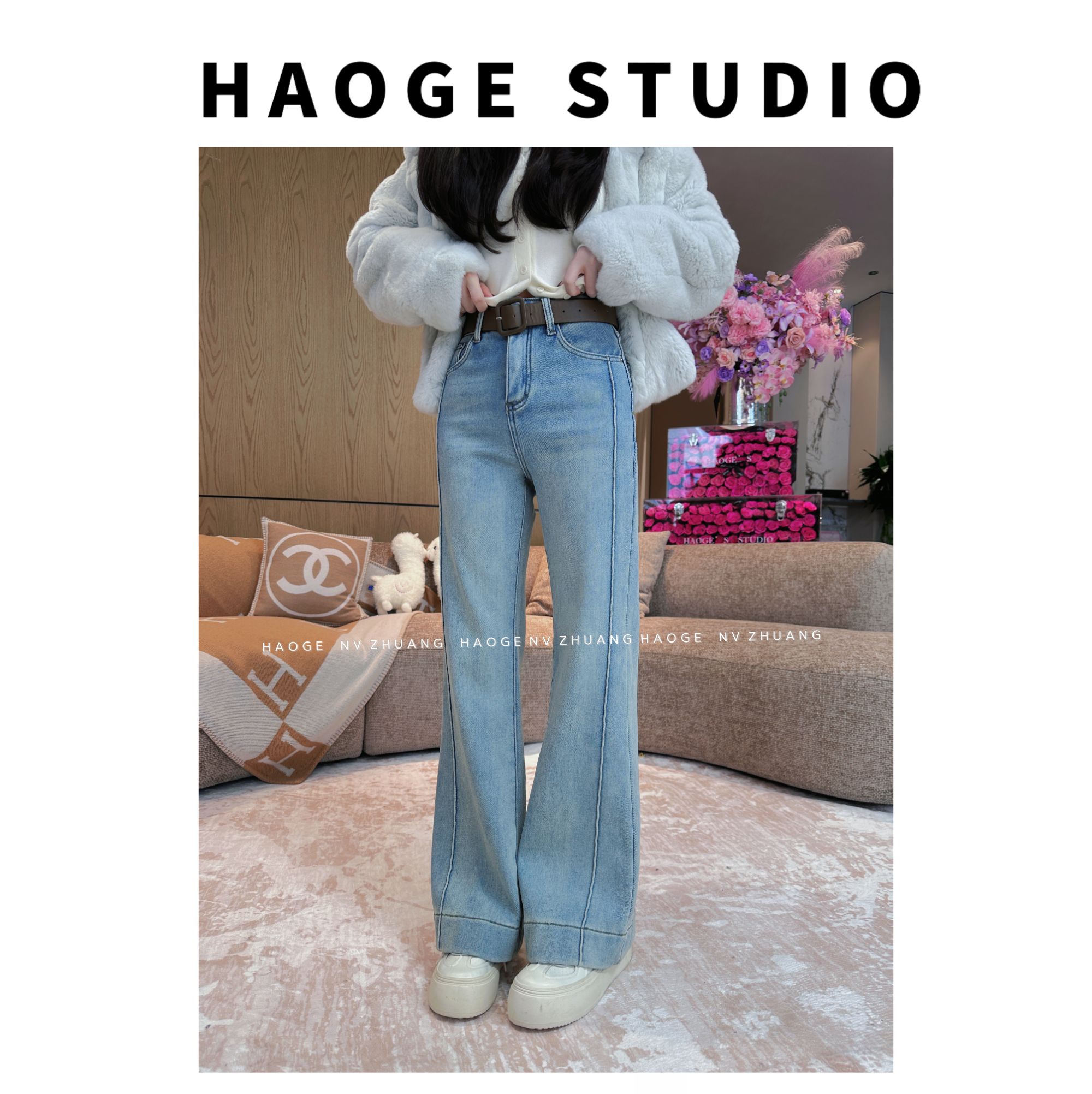 浩哥严选●雅痞裤D4NZK4581A‘’D4NZK4581B牛仔裤预（送皮带）时尚款