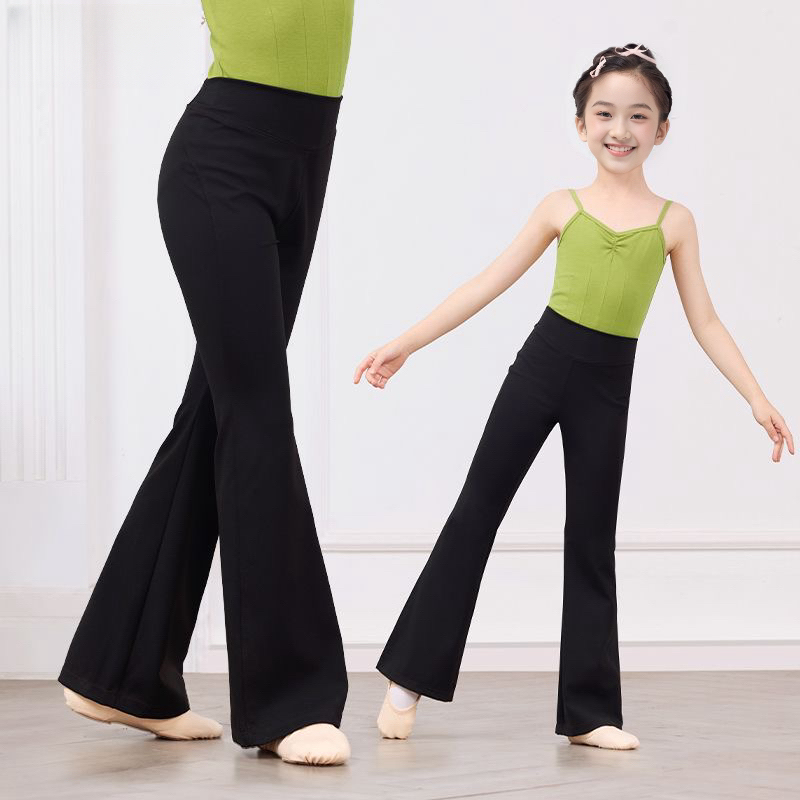 儿童舞蹈裤喇叭裤夏季女童舞蹈服芭蕾舞拉丁舞裤中国舞跳舞练功裤