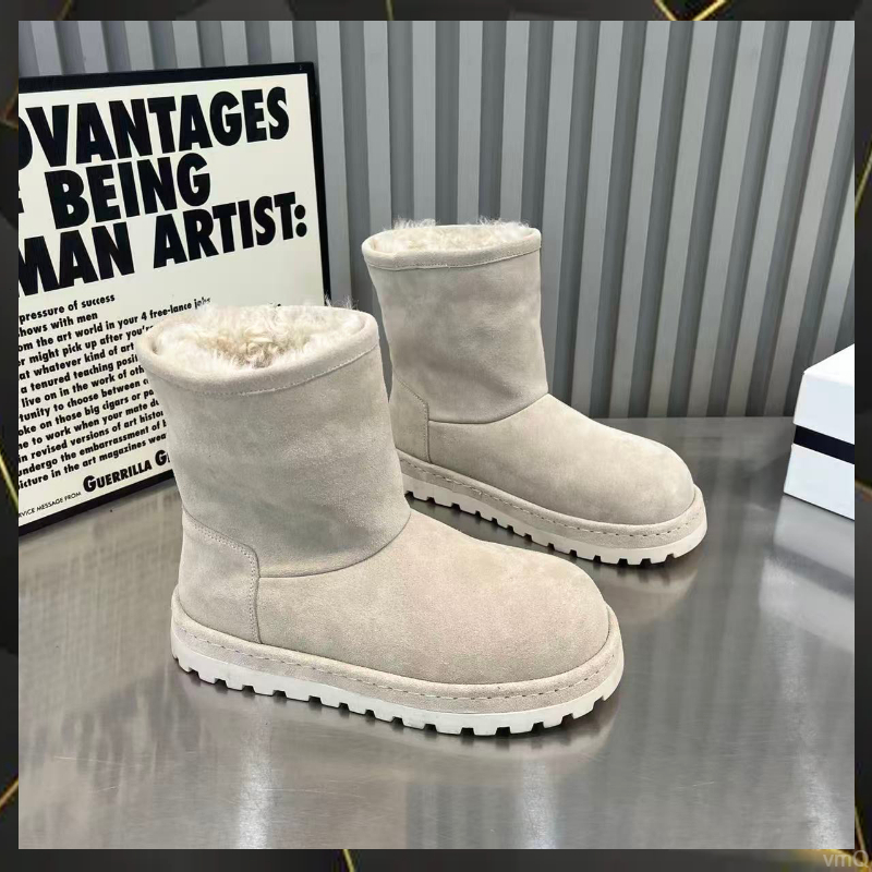 轻奢鞋子加厚保暖鞋秋冬女款雪地靴加绒时尚时尚洋气舒适百搭中筒