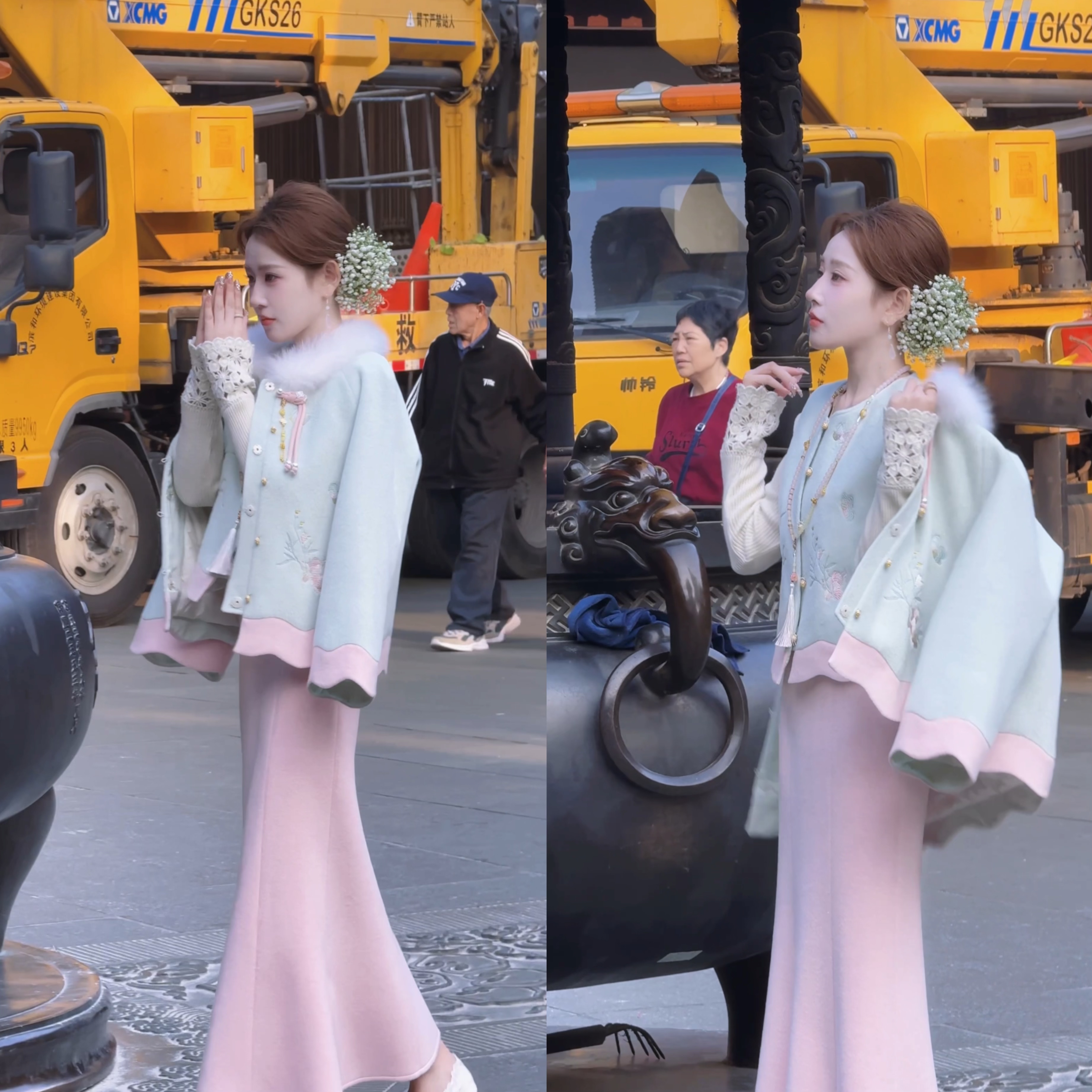 【婷婷】《清水出芙蓉》江南春景 刺绣重工羽绒三件套套装TT2SDTZ2767