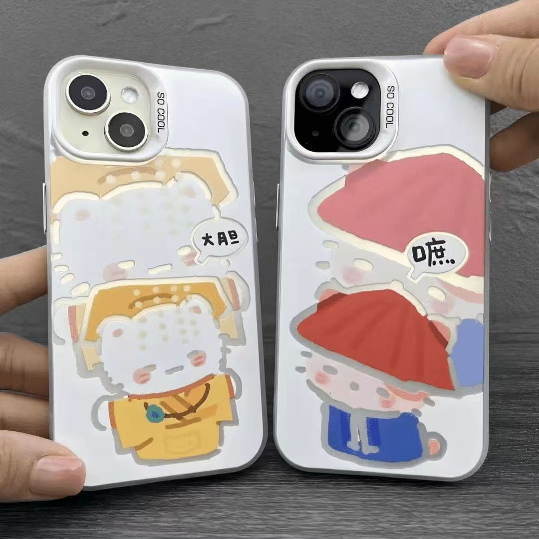 猫狗情侣款适用于苹果16promax华为vivo小米oppo防摔手机壳一加