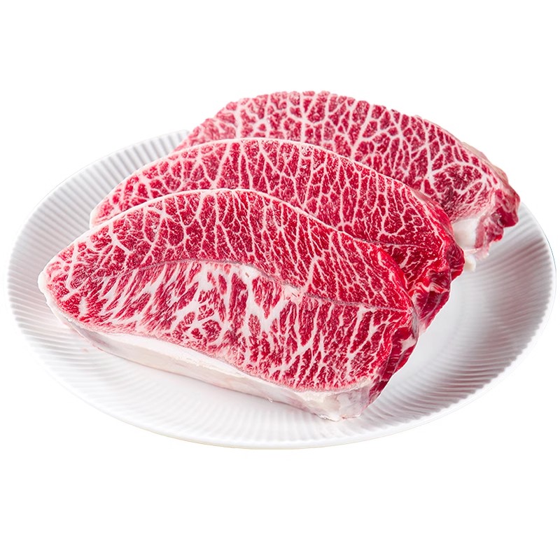原切牛排澳洲进口谷饲M7板腱牛排定制原切雪花牛肉儿童牛排