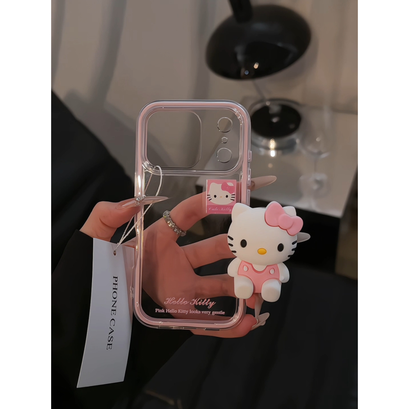 粉水晶kt适用苹果17pro手机壳16pm三合一炫彩华为p80荣耀oppo小米