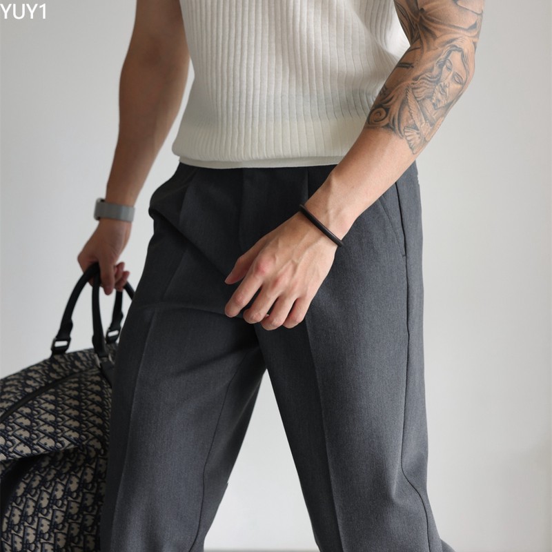 YUY1全能硬核易打理抗皱休闲商务西裤长裤修身直筒男士夏四季款