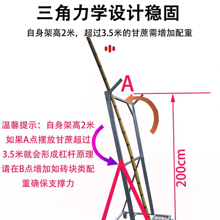 甘蔗摆放架斜放固定支撑水果店陈列架超市放甘蔗架子立放展示架卖