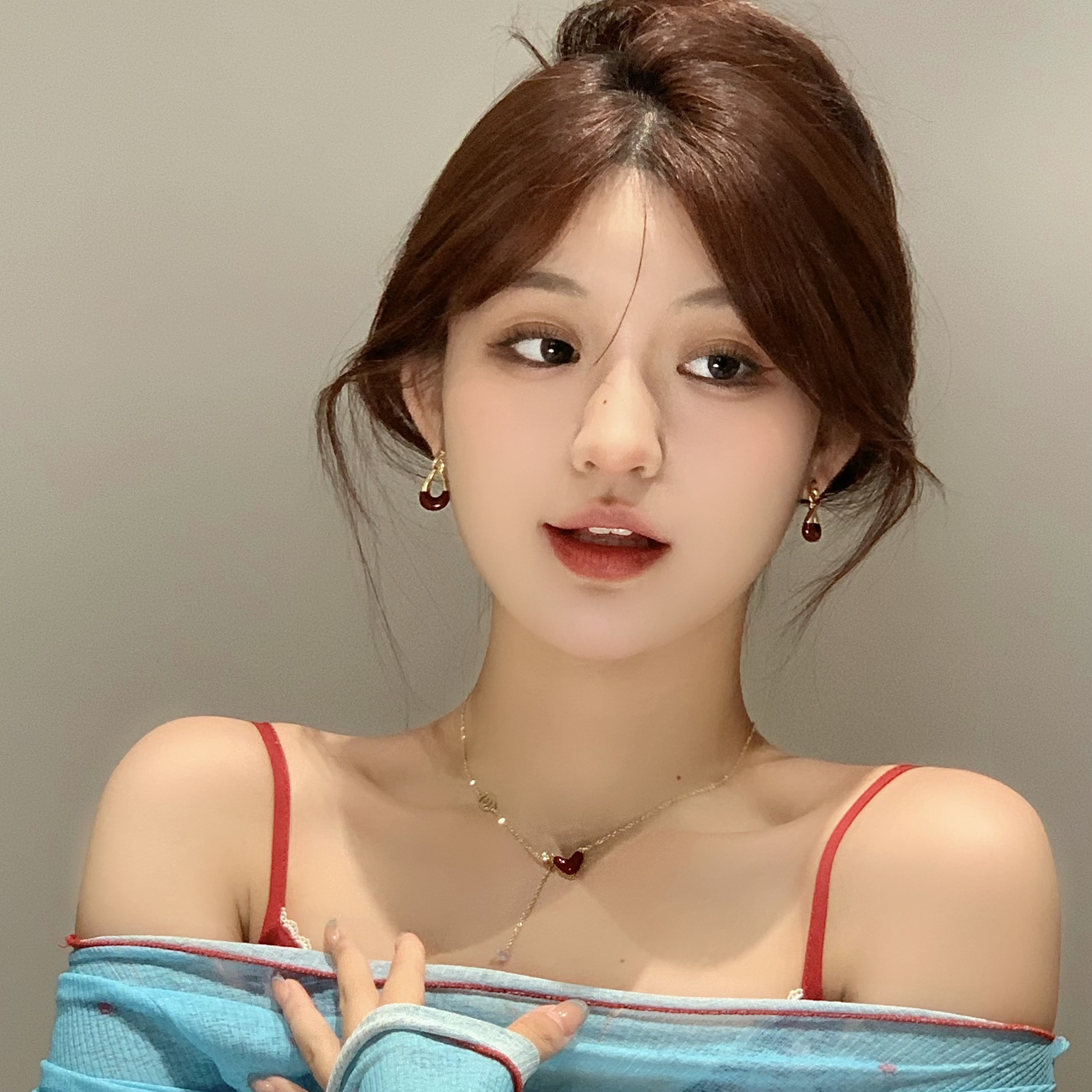 FULL GIRLISH耳环00797轻奢法式素款复古时尚耳钉耳饰