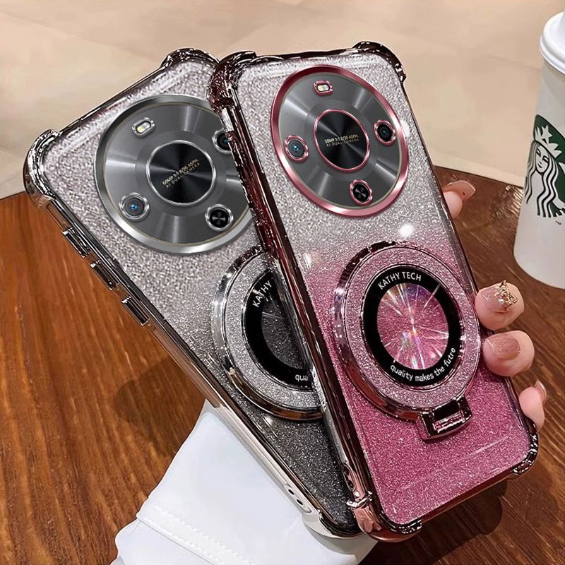 闪粉磁吸支架适用华为Hi畅享70plus手机壳软壳镜头全包防摔女新款