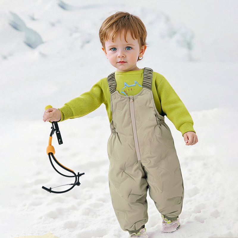 【90绒】商场同款男女童三防羽绒裤冬季背带羽绒裤儿童宝宝加厚保暖