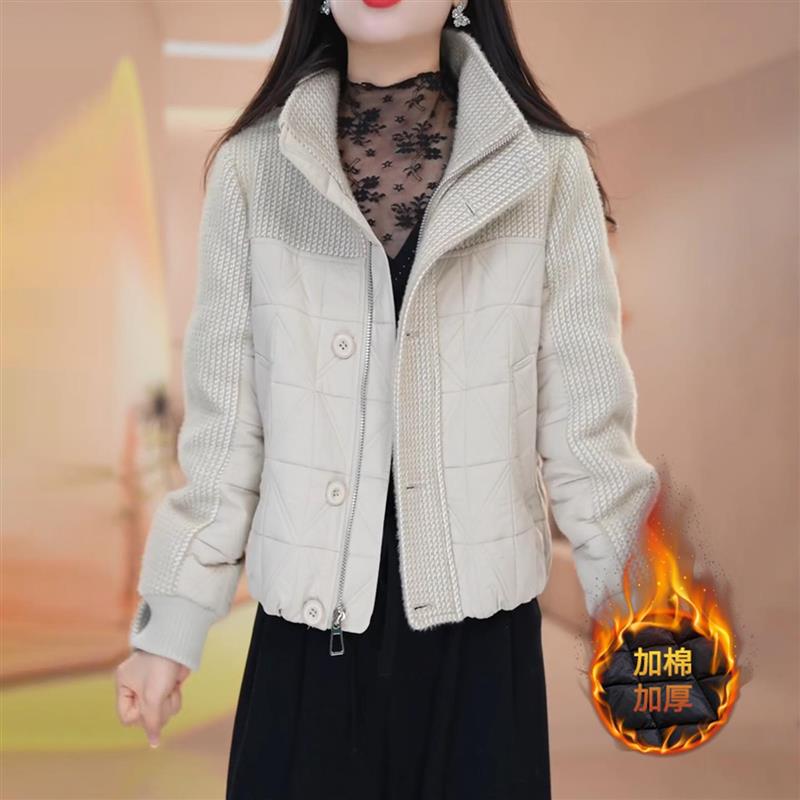 小香风棉衣外套女秋冬2025新款爆款晋江二棉巨好看小个子妈妈棉服