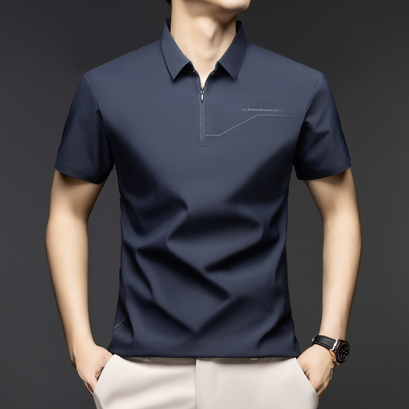 利郎商务休闲男士夏季高档休闲短袖翻领Polo衫弹力透气半袖上衣潮