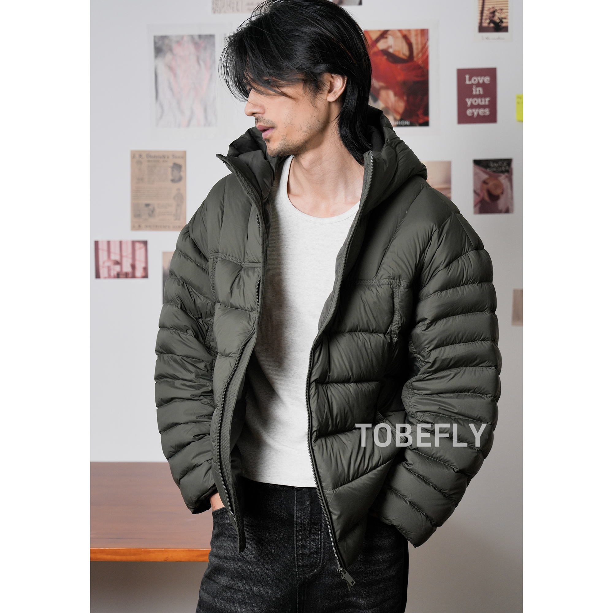 Tobefly轻量化排骨羽绒服25冬季休闲90白鸭绒通勤保暖外套75369