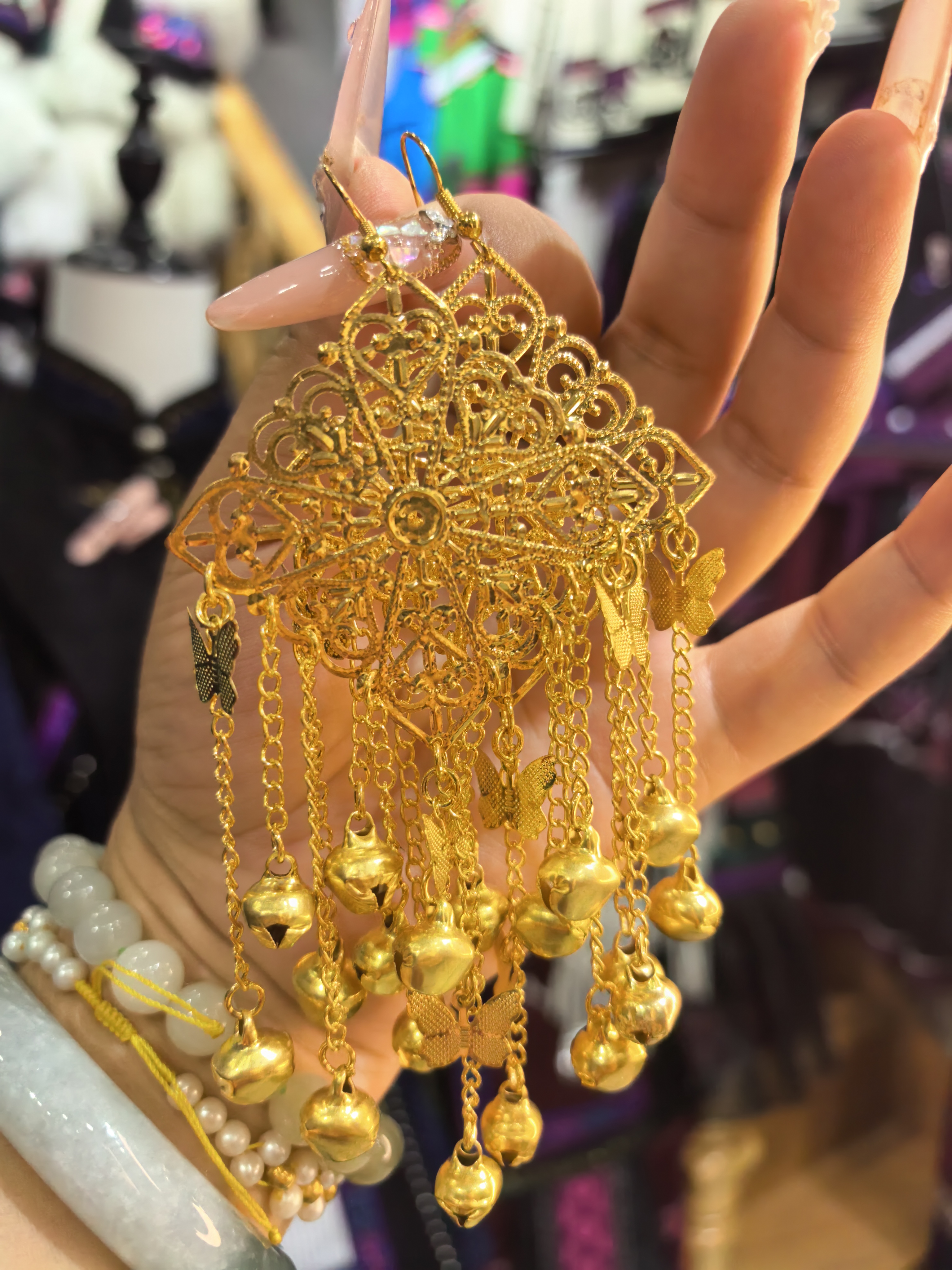 铜合金耳饰 撒尼坊撒尼彝族风耳饰民族风结婚手工饰品