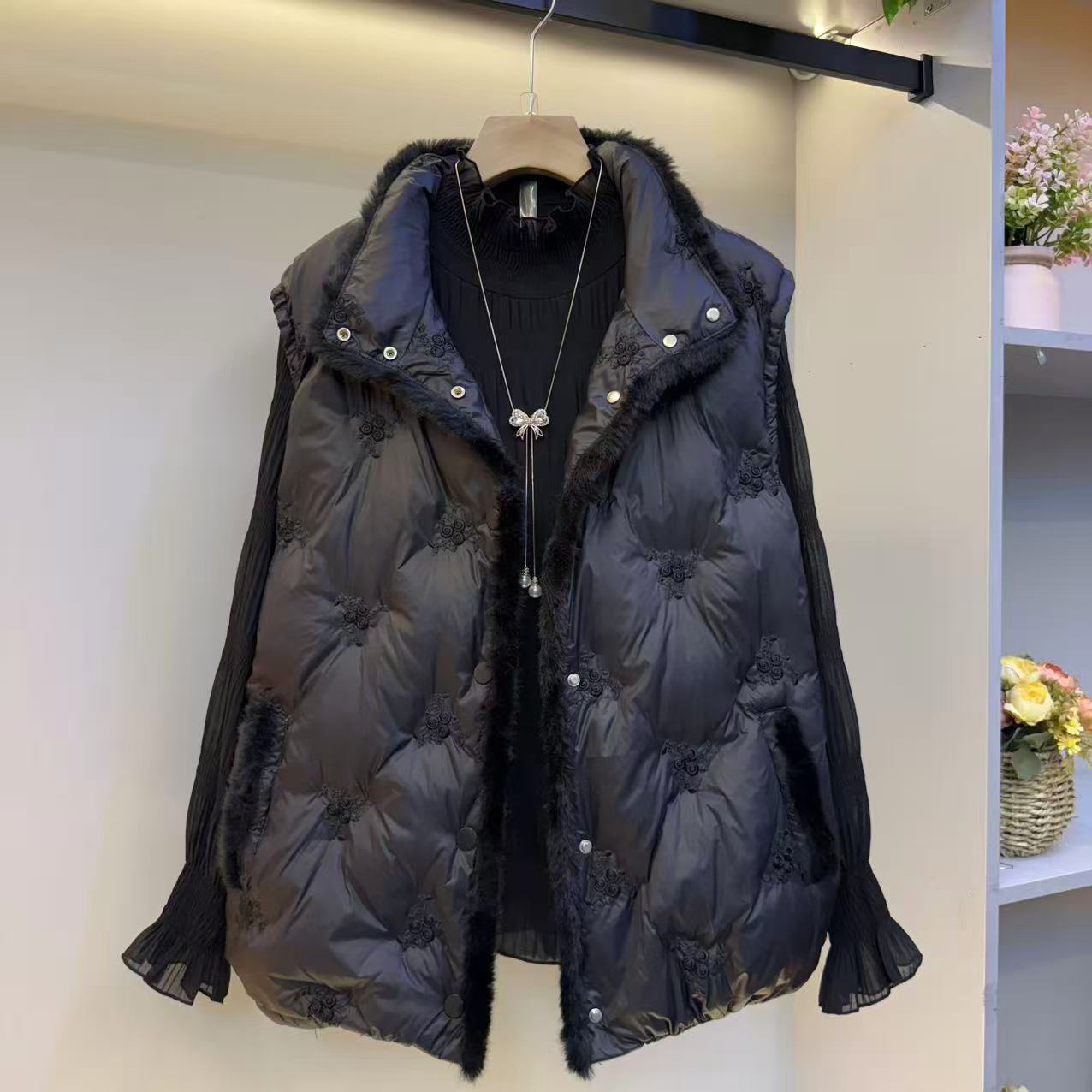 2025年秋冬新款高品质显示气质百搭马甲套装