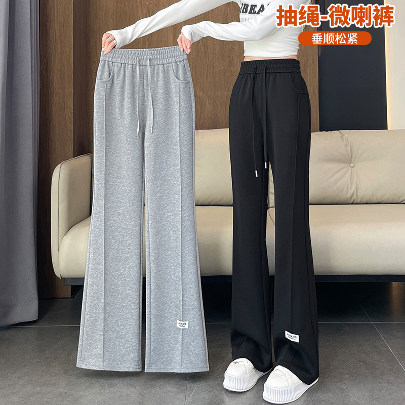 微喇糯米裤女春秋季2025新款爆款今年流行阔腿显瘦休闲喇叭女裤子