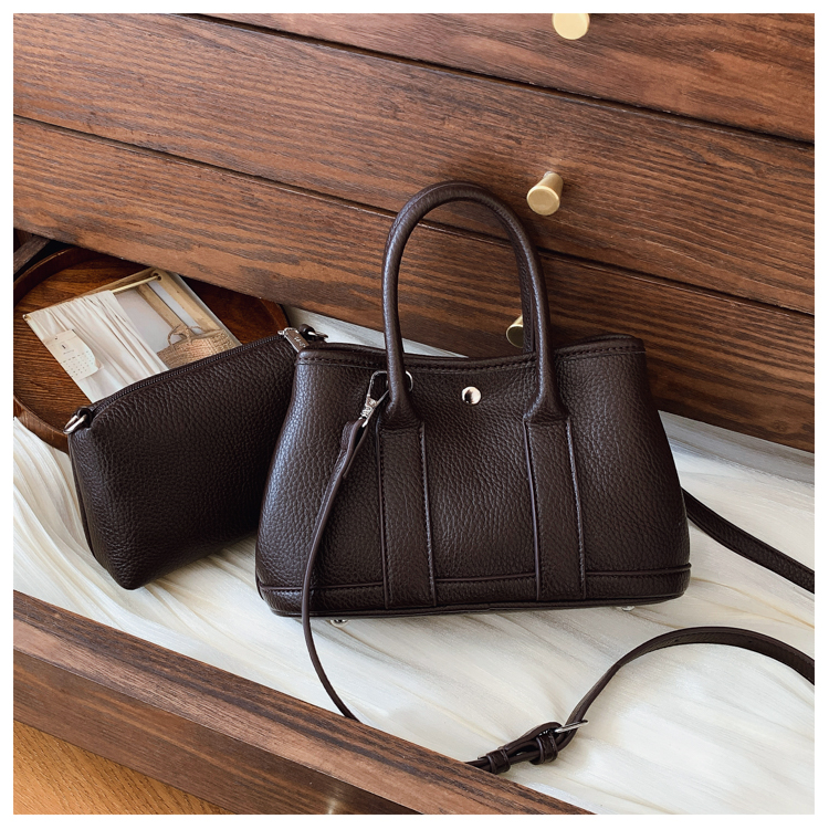 包包女2025新款高级感单肩斜挎花园包小众手提包通勤子母包简约