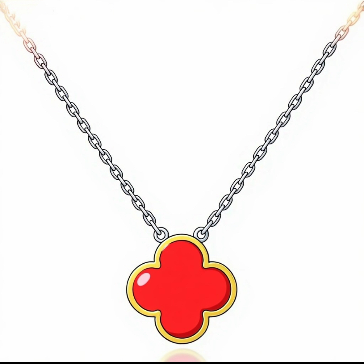 合金项链 【高版本】轻奢项链经典四叶草高定项链18k