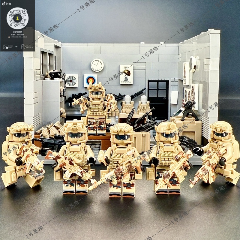 新款军事积木武器装备特种兵特警人仔装甲车以上男孩益智产品玩具