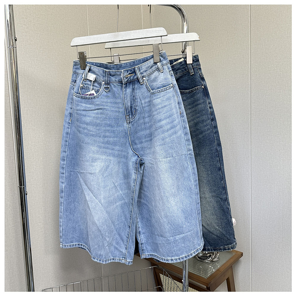 HL519夏季新款宽松女士休闲七分牛仔裤