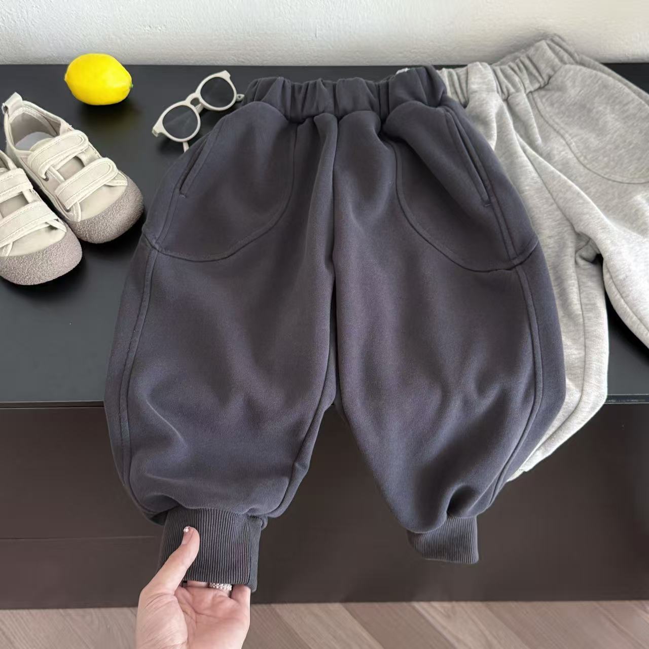 儿童衣服2025秋冬款秋绪（棉柔）192款简约百搭宽松紧休闲卫裤加厚