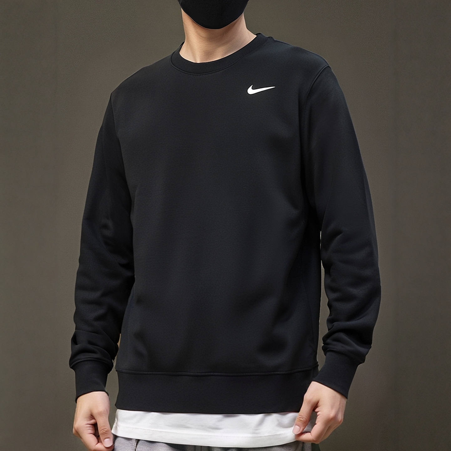 Nike耐克卫衣男装2025秋季新款圆领简约长袖百搭运动套头衫IB8825