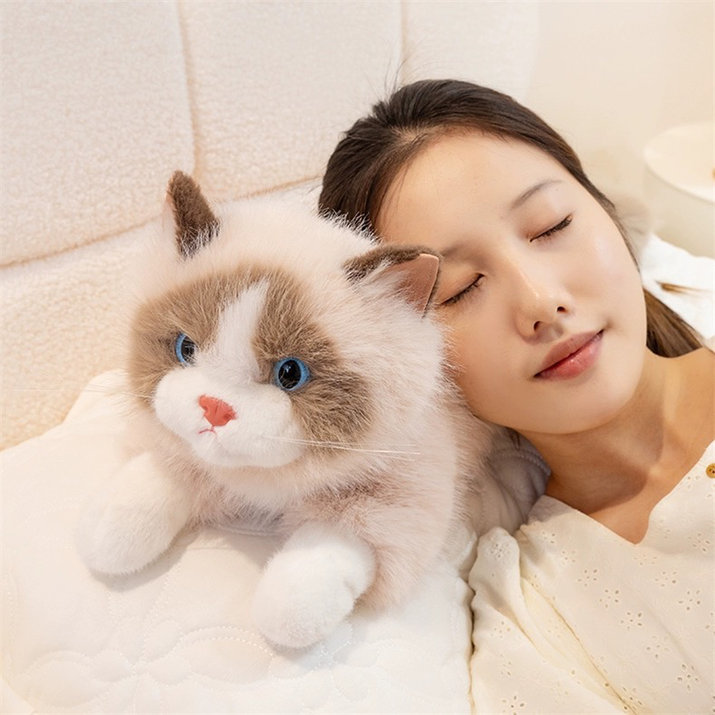 会叫的可爱仿真布偶猫咪公仔毛绒玩具生日礼物女生抱枕猫咪玩偶