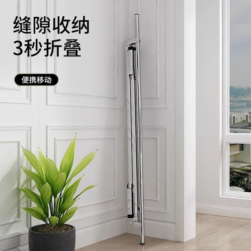 折叠衣架晾衣架摆地摊落地式晾晒被架阳台加厚可伸缩衣服架挂衣架