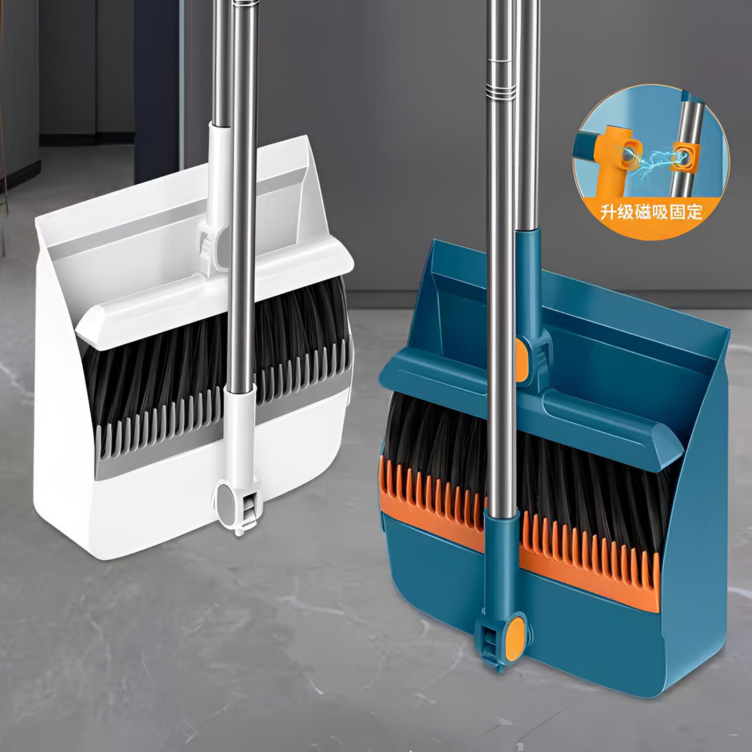 磁吸折叠款扫把簸箕套装家用加大加厚扫帚笤帚垃圾铲扫把簸箕套装
