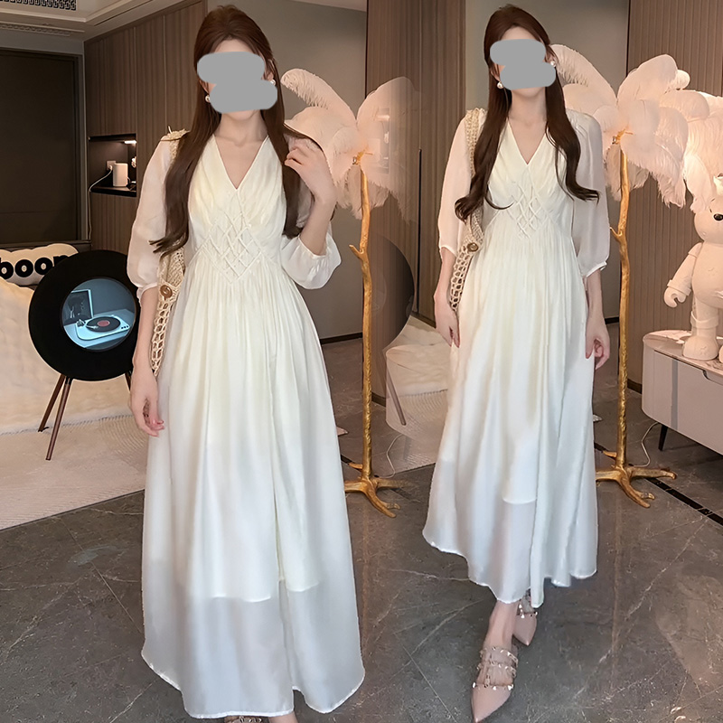2026新款夏季高端奢华大牌设计感慵懒松弛感连衣裙超好看气质长裙