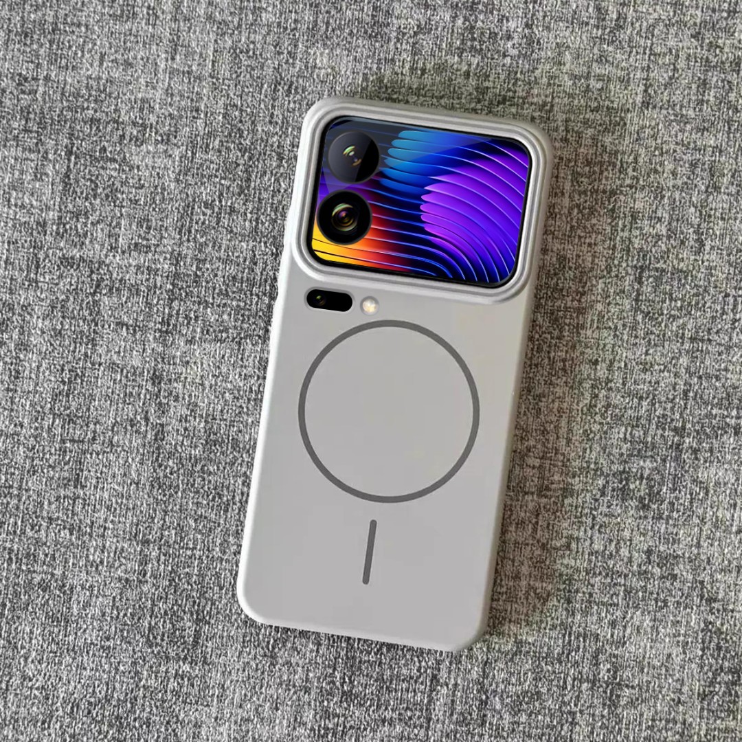 带磁吸适用小米17ProMax柔润磨砂15Pro大孔简约高级感防摔手机壳