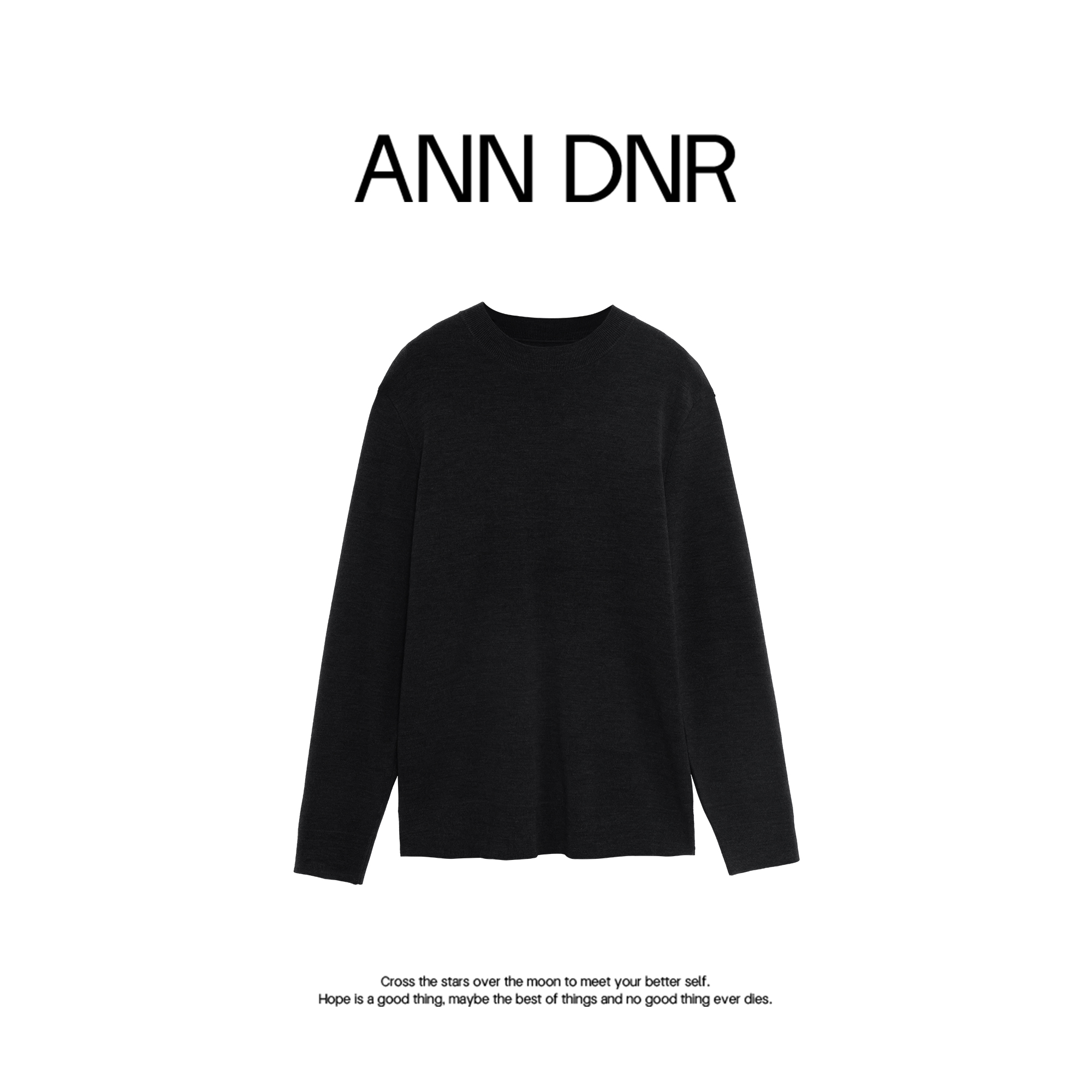 ANN DNR“100支超细丝光”100%不扎绵羊毛16针半高领打底衫SL-JFW02