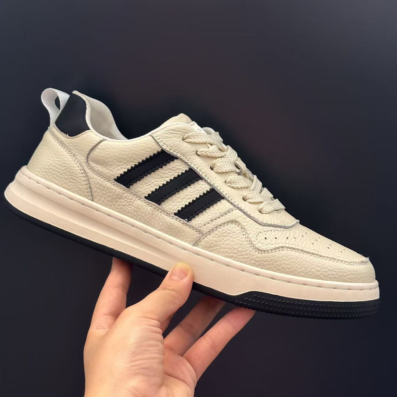 休闲鞋男鞋阿甘鞋头层牛皮男士秋冬季旅游鞋休闲运动透气轻便8019