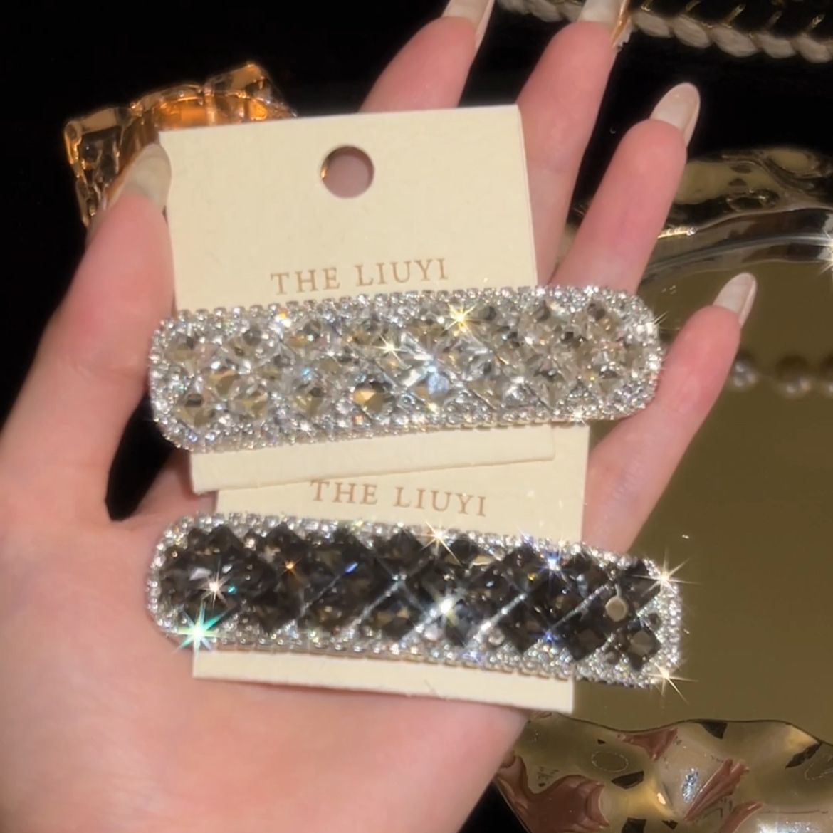 阿吉逗同款发饰女精致发夹流光刘海夹简约时尚侧边夹头饰七夕礼物