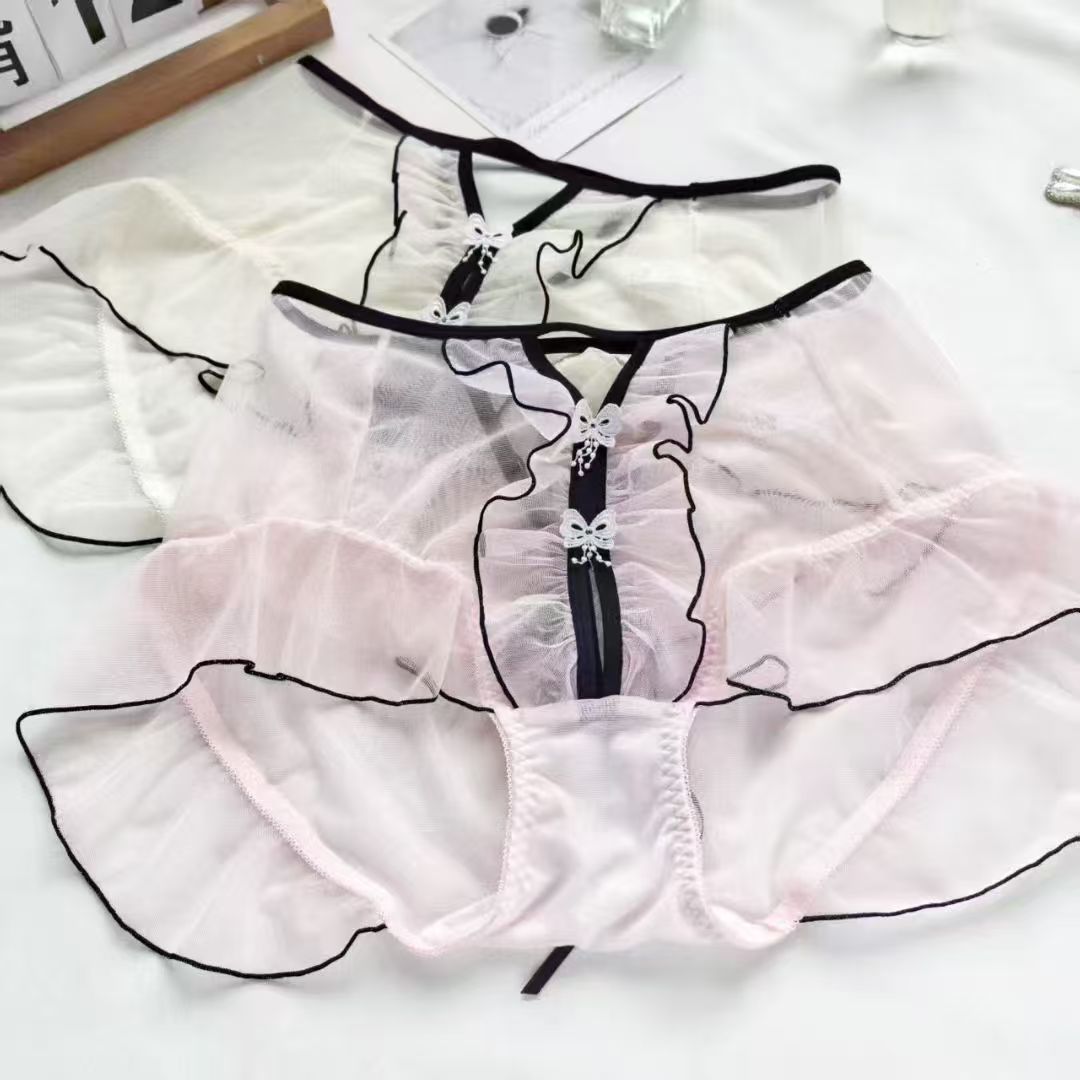 性感透气高腰三角裤舒适性感蕾丝包臀女式三角内裤