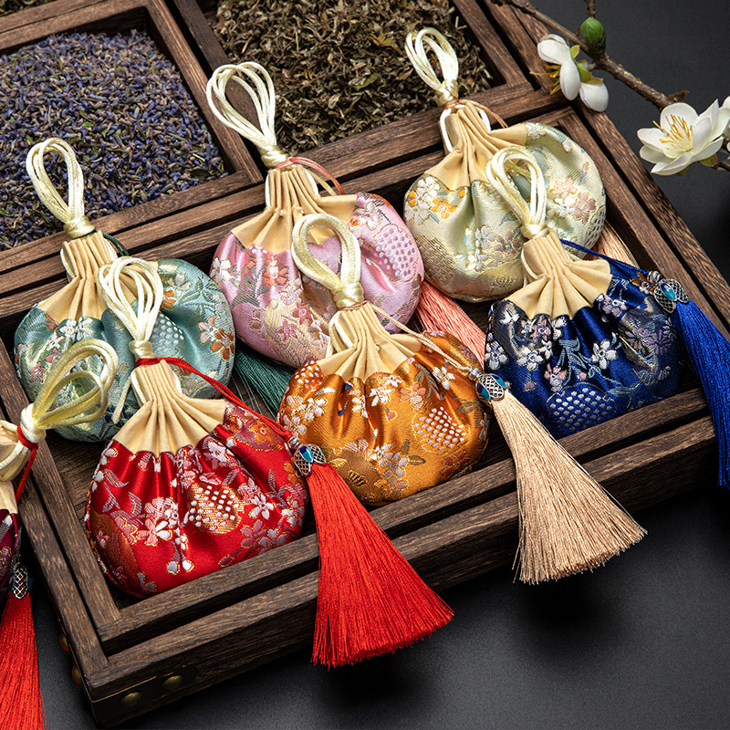 端午节香包艾草古风荷包衣柜车载挂件礼品盒定制驱蚊防五毒小香囊
