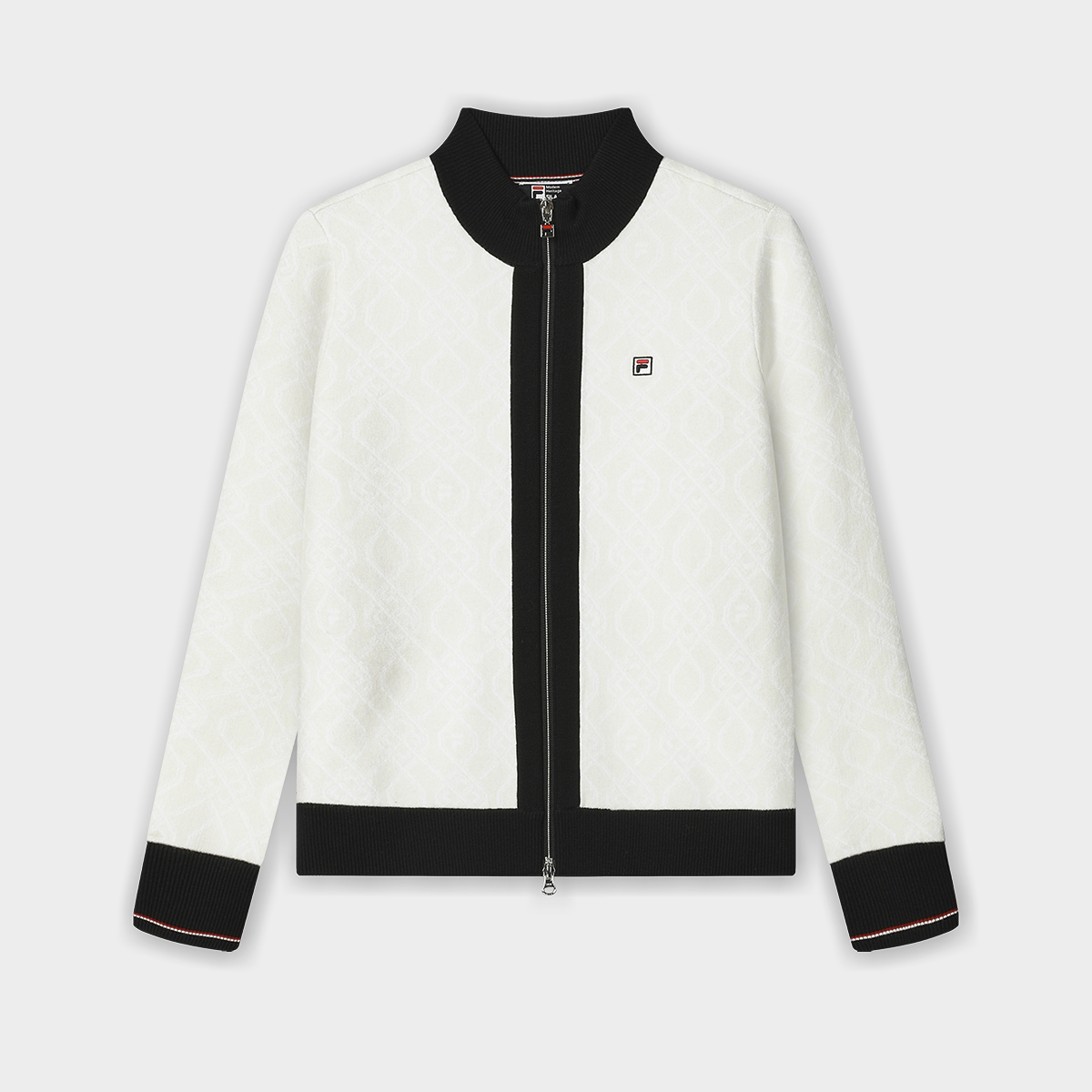 Fila/斐乐绵羊毛外套显贵女款商务休闲秋冬满印外套F61W513407A