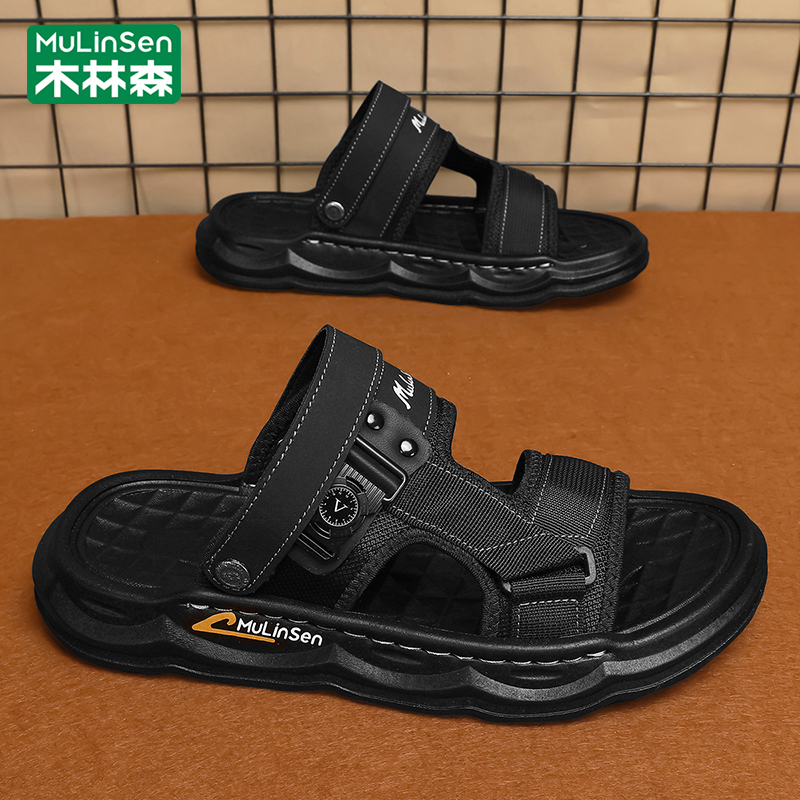 木林森男士沙滩鞋2025新款夏季防滑运动外穿户外穿两用凉鞋男款